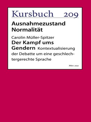 cover image of Der Kampf ums Gendern